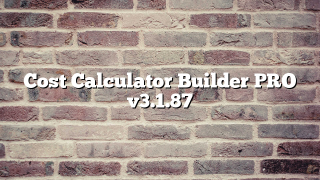 Cost Calculator Builder PRO v3.1.87