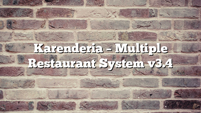 Karenderia – Multiple Restaurant System v3.4