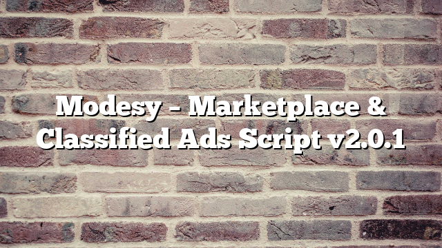 Modesy – Marketplace & Classified Ads Script v2.0.1